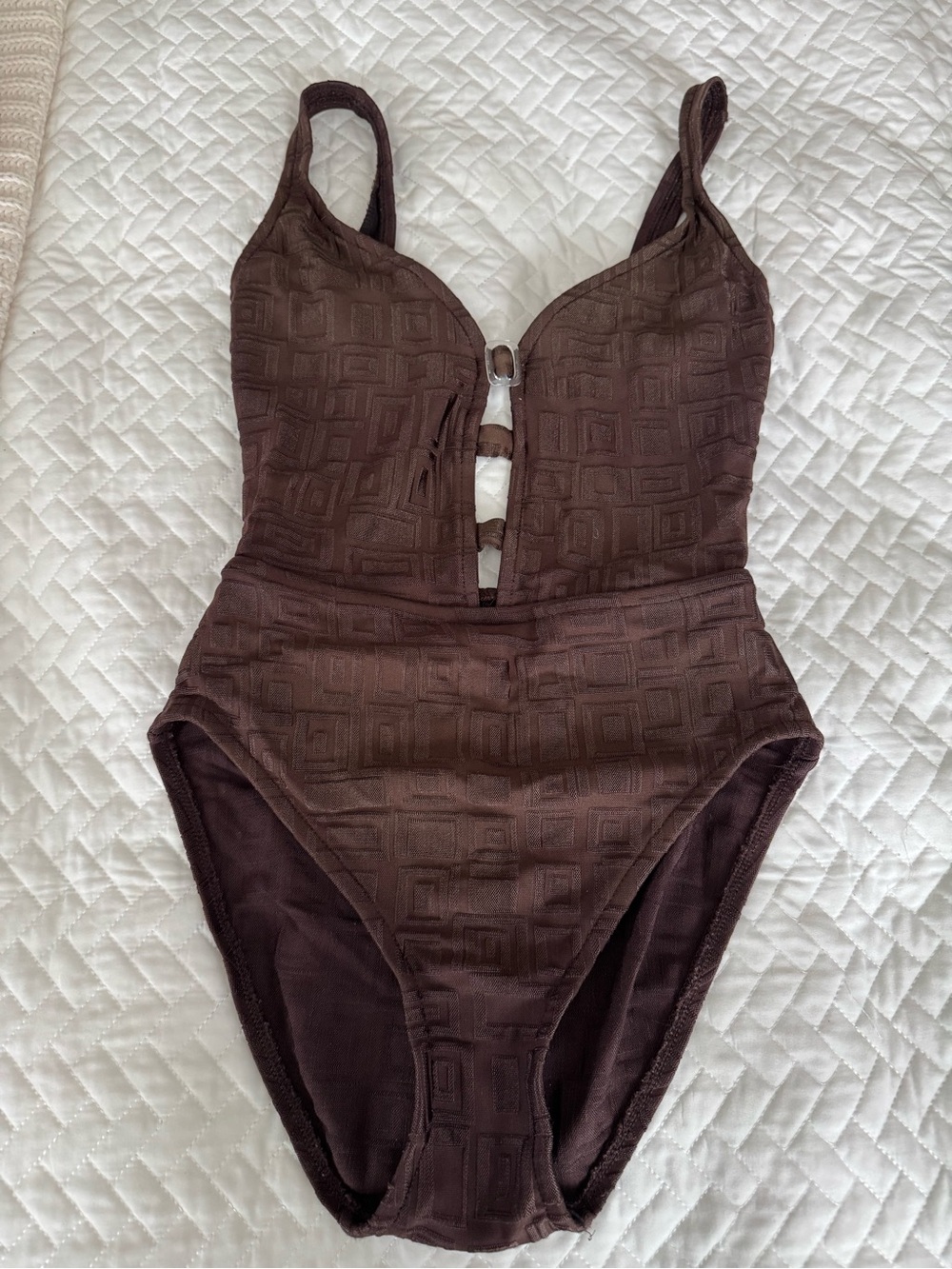 Anne Klein One-Piece Swimsuit in Dark Brown